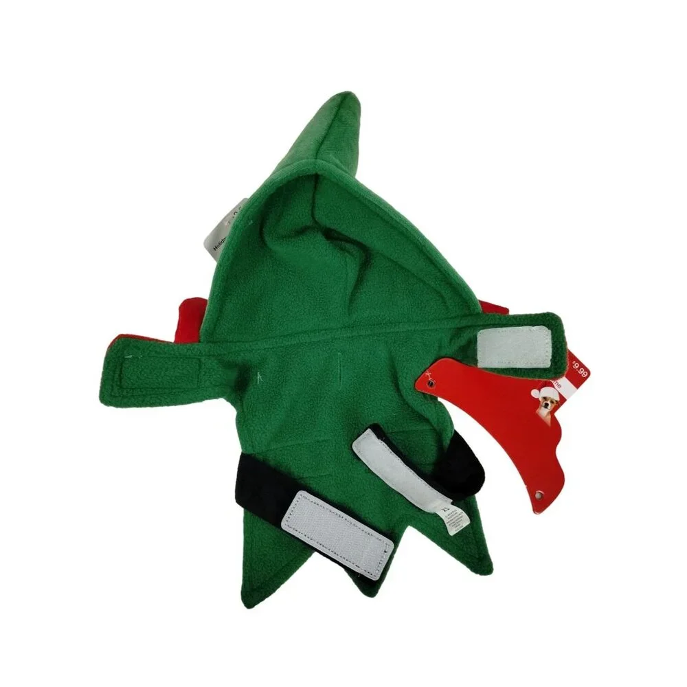 Pet Central Dog XS 8 inch Holiday Elf Costume Christmas North Pole Outfit